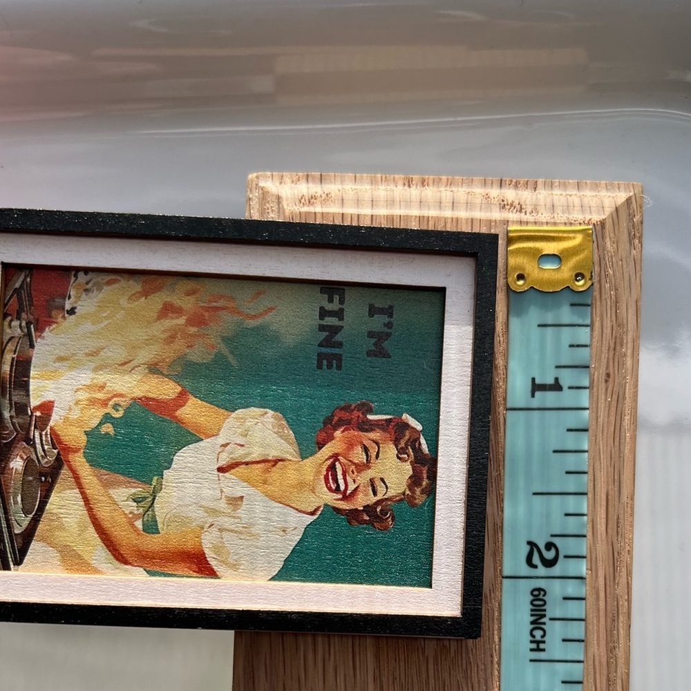I’m Fine Funny Fridge Magnet Retro Kitchen Humor Vintage Style Decor - Picture 5 of 5